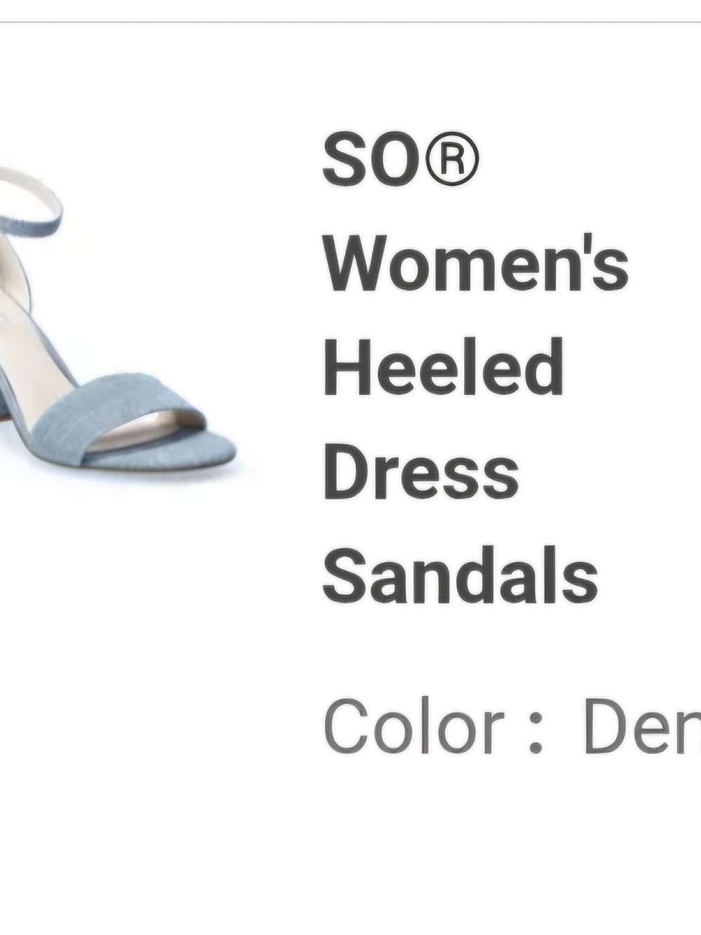 SO Women's Open-Toe Heeled Sandals in Light Blue